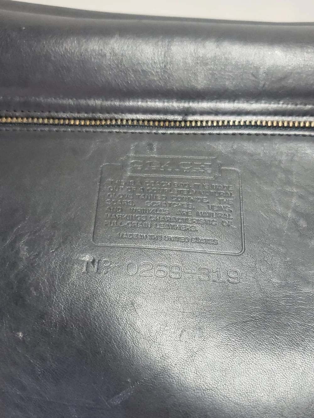 Coach Classic Black Leather Messenger Bag with Shoulder Strap